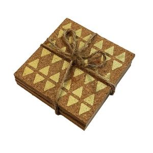 Tribal Print Cork Coasters Set Of 4